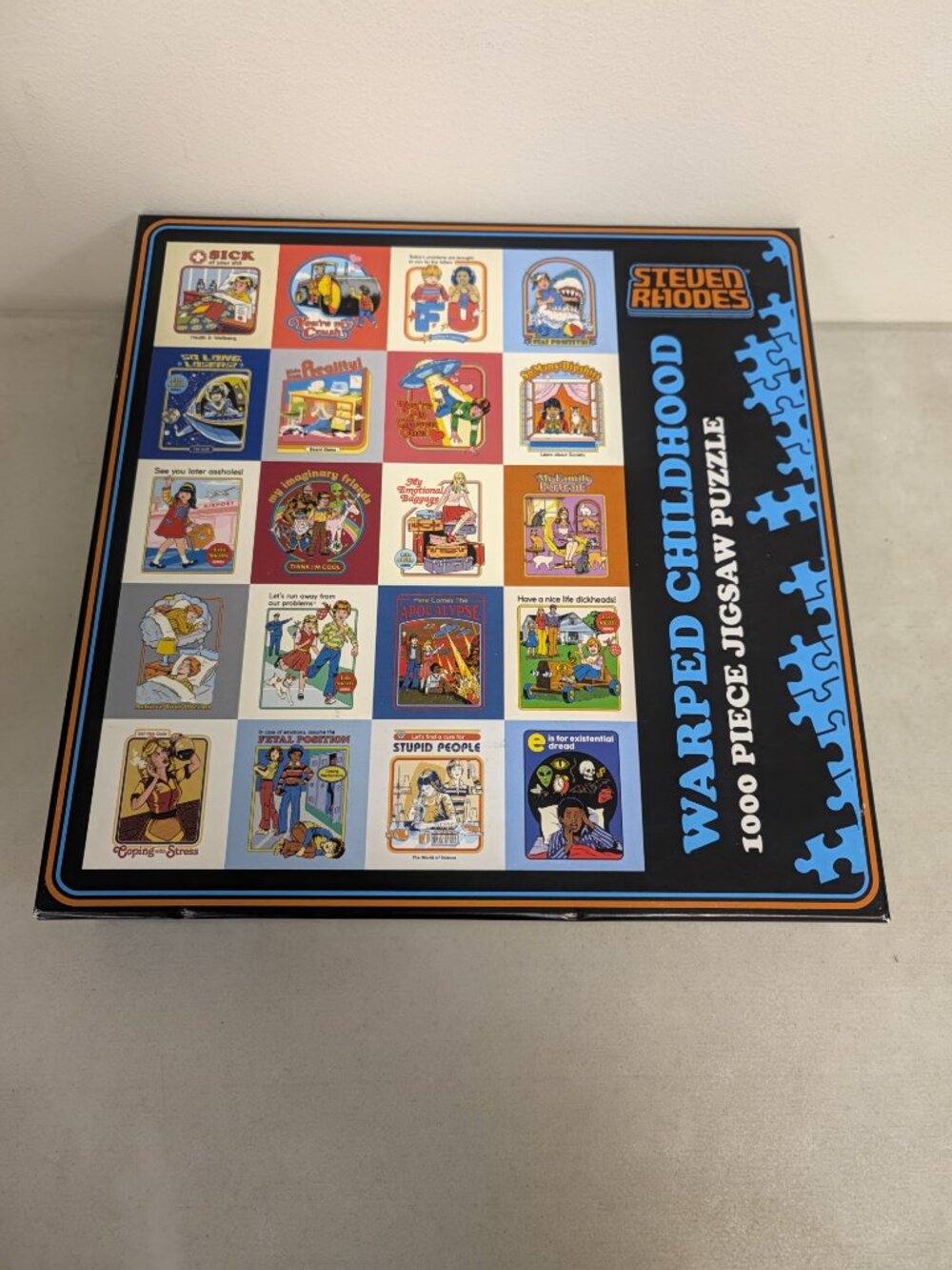 Steven Rhodes Warped Childhood 1000 Piece Jigsaw Puzzle Gotham Gifts Retro Humor